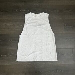 Lululemon All Yours Tank Top Size 2 Thread Dye White Silver Drop Gym Athletisure